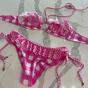 Filly Boo pink gingham bikini small